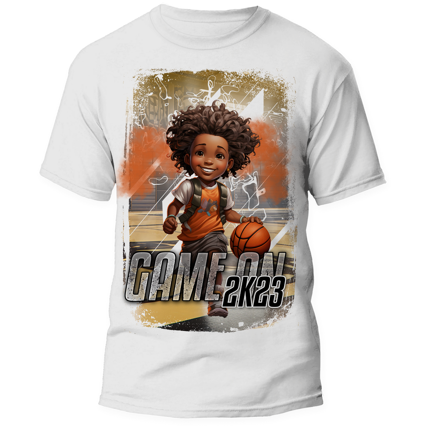 Game on Basketball Center Print Shirt | Savage Custom Crafts™