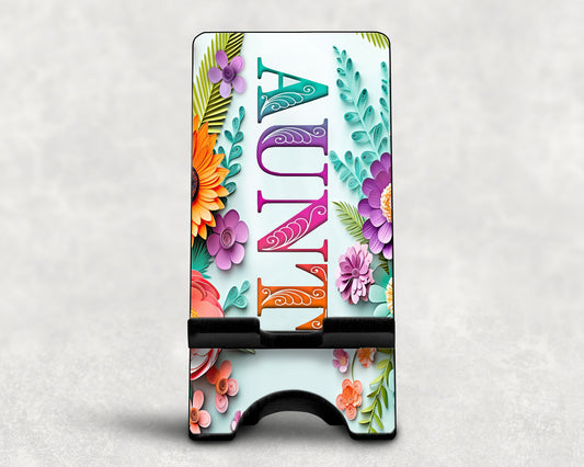 Floral Cuts - Aunt Smartphone Stand | Savage Custom Crafts™