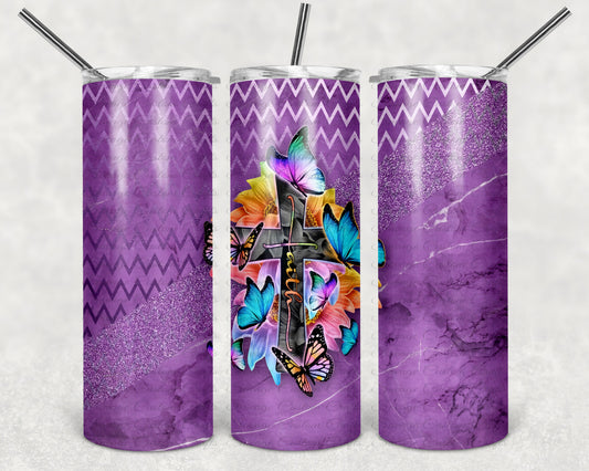 Colorful Faith Cross - 20 oz Tumbler | Savage Custom Crafts™